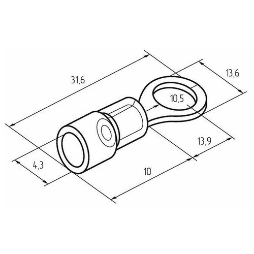 Наконечник кольцевой Rexant 10шт 08-0017-10