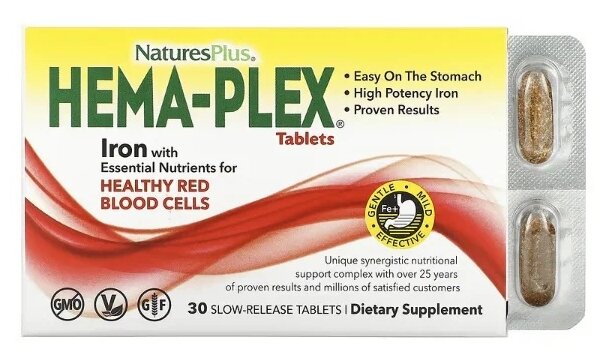 Nature's Plus Hema-Plex Slow-Release таб.