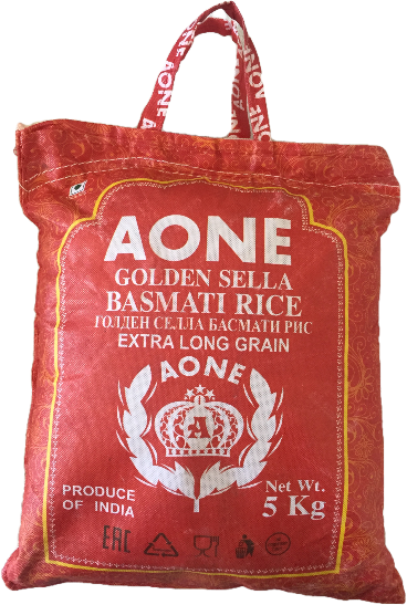 Рис AONE Basmati Golden Sella пропаренный, 5 кг