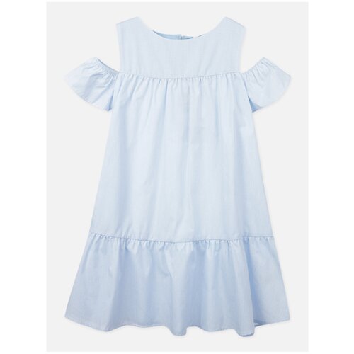 фото Платье playtoday размер 140, белый/голубой