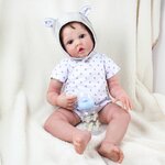 Мягконабивная кукла Реборн (Reborn Dolls) - Девочка в светлом боди (56 см) - изображение