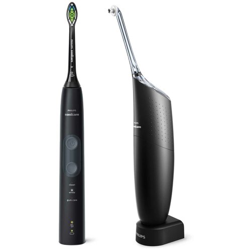 фото Набор philips sonicare hx8424/32 black (щетка protectiveclean + ирригатор airfloss ultra, черный)