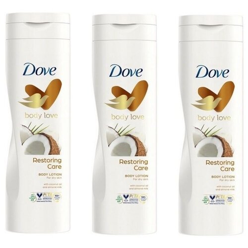 Dove Лосьон для тела Nourishing Secret с кокосовым маслом и миндальным молочком, 250 мл, 3 шт.