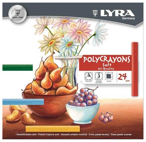 Lyra Пастельные мелки Polycrayons Soft 24 цвета (L5651240)