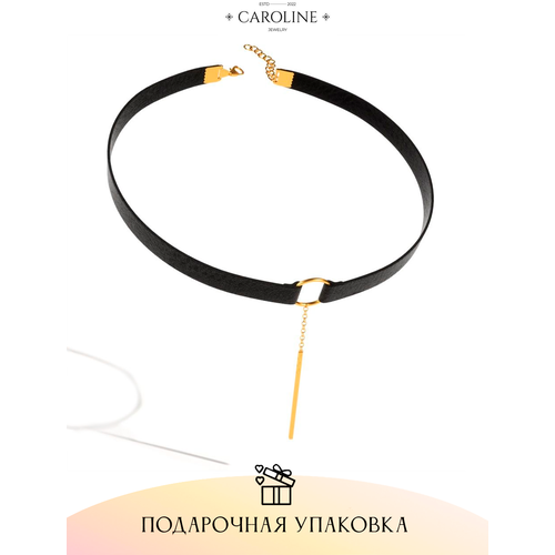 Чокер Caroline Jewelry, длина 31 см, золотой чокер caroline jewelry длина 39 5 см черный