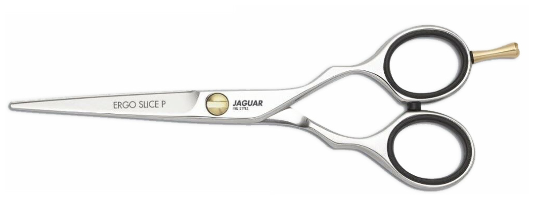 Парикмахерские ножницы JAGUAR Pre Style ERGO P SLICE прямые эргономичные 5,5", серебристые 81355