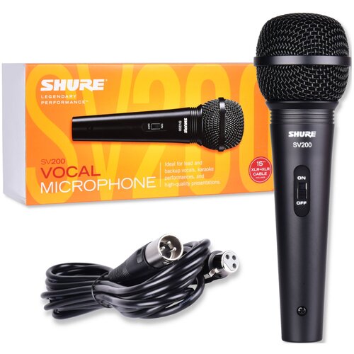 Shure SV200-A, разъем: XLR 3 pin (M), черный