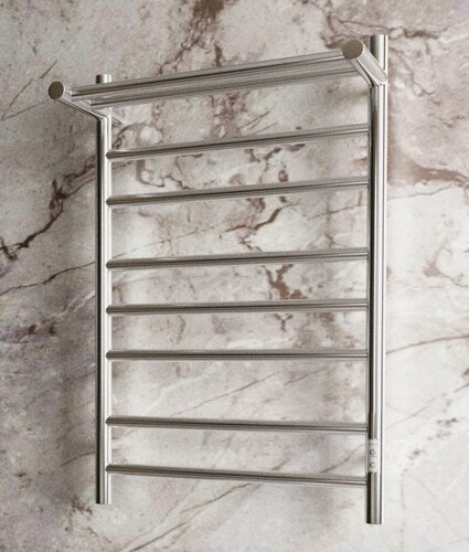 Изображение товара Полотенцесушитель электрический с полкой BAU Stil Shelf 50х80, 7 планок, универсальный, нерж. сталь полированная