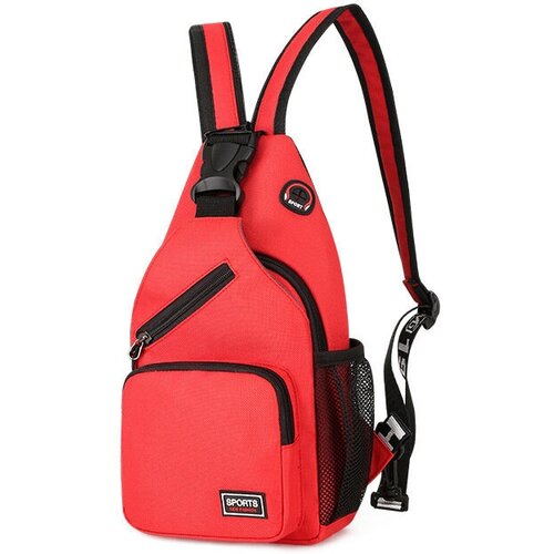 Рюкзак кросс-боди Bottoncini, фактура зернистая, красный рюкзак цвета фуксии на каждый день городской плечевая сумка небольшого размера на одно плечо унисекс