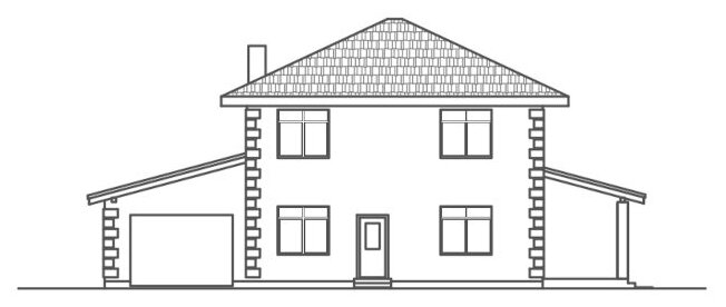 Проект газобетонного дома Catalog-Plans-40-04ABF (193,71кв.м, 15,4x9,9м, газобетон 400) - фотография № 4