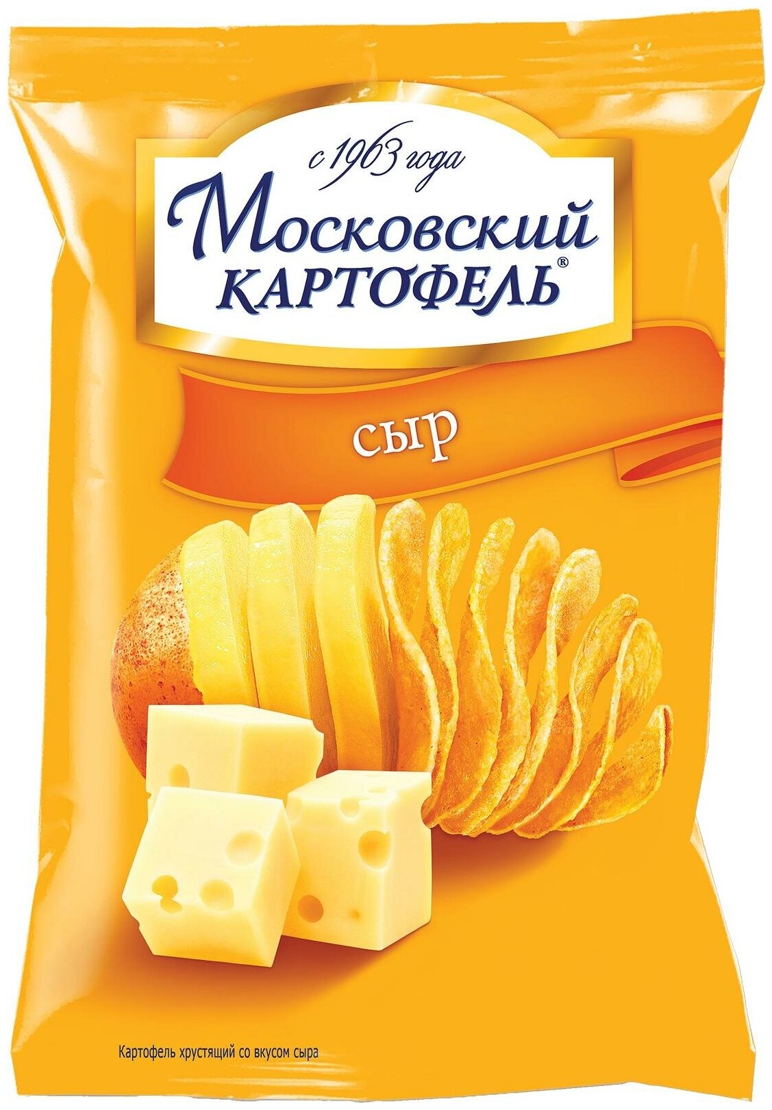 Упаковка 12 штук Чипсы "Московский Картофель" сыр 70г