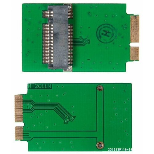 адаптер ssd sata 3 5 для apple macbook air late 2010 mid 2011 на sata3 nfhk n 2011 Adapter / Адаптер средний SSD - M.2(NGFF) для Apple MacBook Air 11 13 A1370 A1369, Late 2010 Mid 2011 (зеленый) SSD 6+12pin NFHK N-2011N