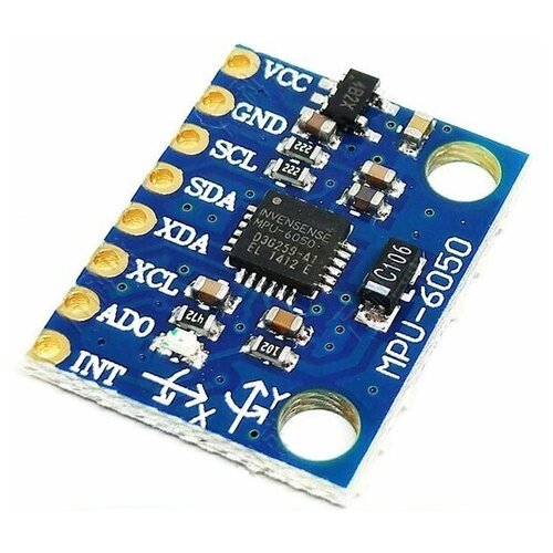 Модуль осевого гироскопа и акселерометра GY-521 (MPU-6050) 5pcs gy 521 mpu 6050 3 axis accelerometer gyroscope sensor module 16bit ad converter data output iic i2c diy kit for arduino