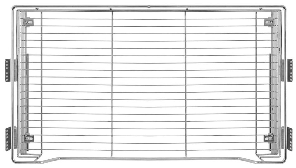 фото Корзина с выдвижным механизмом Jet 56x41x13 см, цвет хром