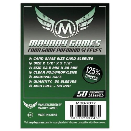 Купить Протекторы для карт Mayday Games Card Game (63.5x88mm) Premium, Настольные игры