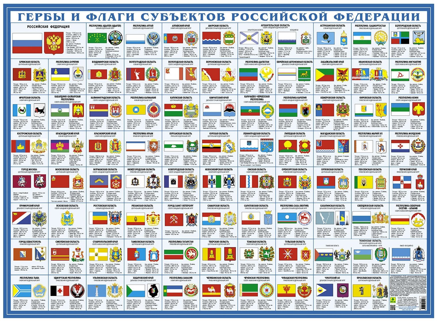 Гербы и флаги субъектов РФ. Настольное издание.