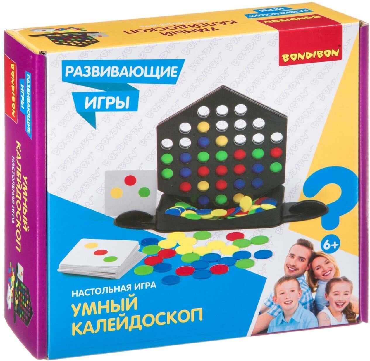 Развивающие настольные игры Bondibon "умный калейдоскоп", BOX