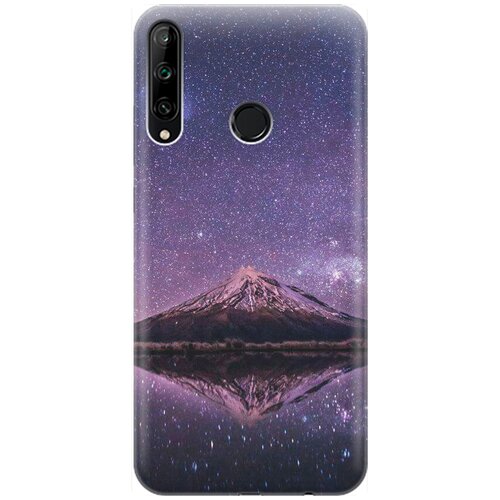 фото Силиконовый чехол на huawei p40 lite e / honor 9c / хуавей п40 лайт е / хонор 9с с принтом "гора и звездное небо" gosso