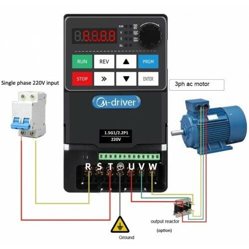 M0015G1 Частотный преобразователь 220В 1.5кВт 7А M-DRIVER m0015g3 частотный преобразователь 380в 1 5квт 3 7а m driver