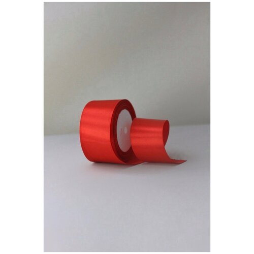 Лента атласная 50 мм красный