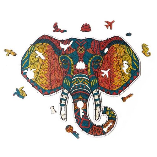Деревянные пазлы Артвентура «Слон тотем», 33х29 см