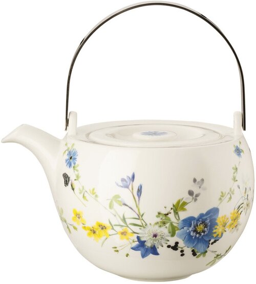 Чайник Rosenthal Альпийские цветы 1,35 л, фарфор костяной