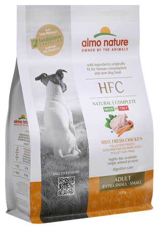 ALMO NATURE HFC XS-S ADULT CHICKEN для взрослых собак маленьких пород со свежей курицей (0,3 кг)