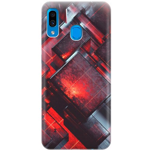 фото Силиконовый чехол на samsung galaxy a20 / a30 / самсунг а20 / а30 с принтом "гранатовые фигуры" re:pa