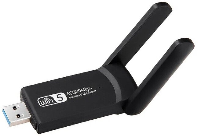 Беспроводной адаптер WiFi 5 Dual Band 1300Mbps USB 3.0