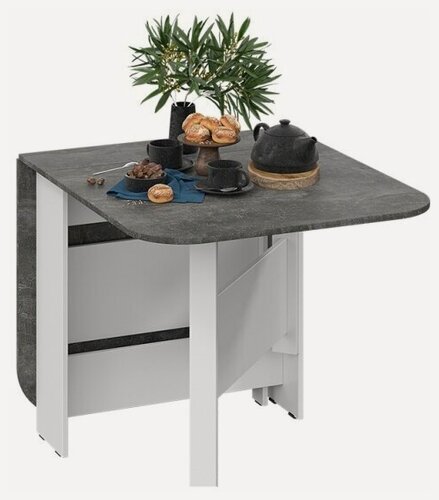 Изображение товара Стол-книжка Трия T1 Белый/Ателье темный