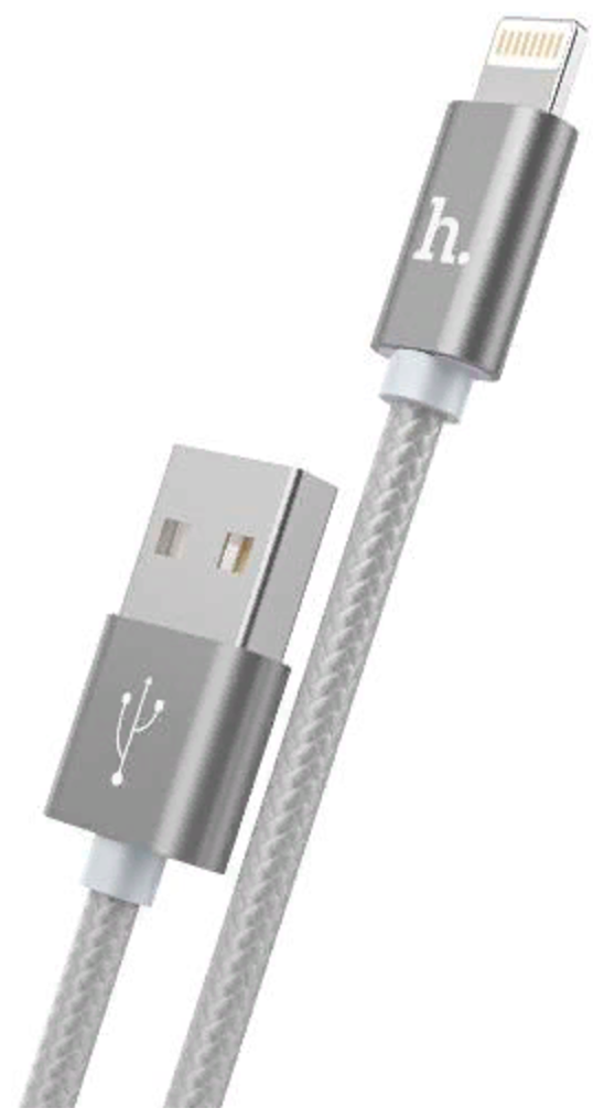 USB дата кабель Lightning, HOCO, X2, серебрянный