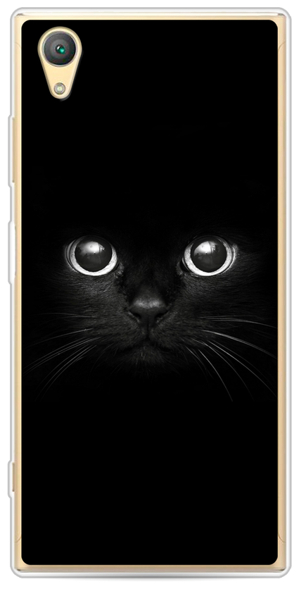 Силиконовый чехол на Sony Xperia XA1 plus / Сони Икспериа ХА 1 Плюс Взгляд черной кошки