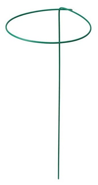 Кустодержатель для цветов, диаметр 30 см, высота70 см, ножка диаметр 0.3 см, металл, зелёный - фотография № 4