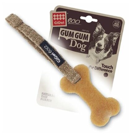 75381 Игрушка для собак Маленькая кость из экорезины 10см, серия GUM GUM DOG ECO - фотография № 11