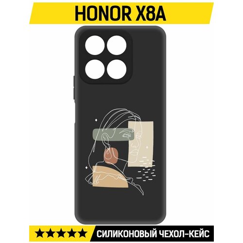 Чехол-накладка Krutoff Soft Case Уверенность для Honor X8a черный чехол накладка krutoff soft case корги для honor x8a черный
