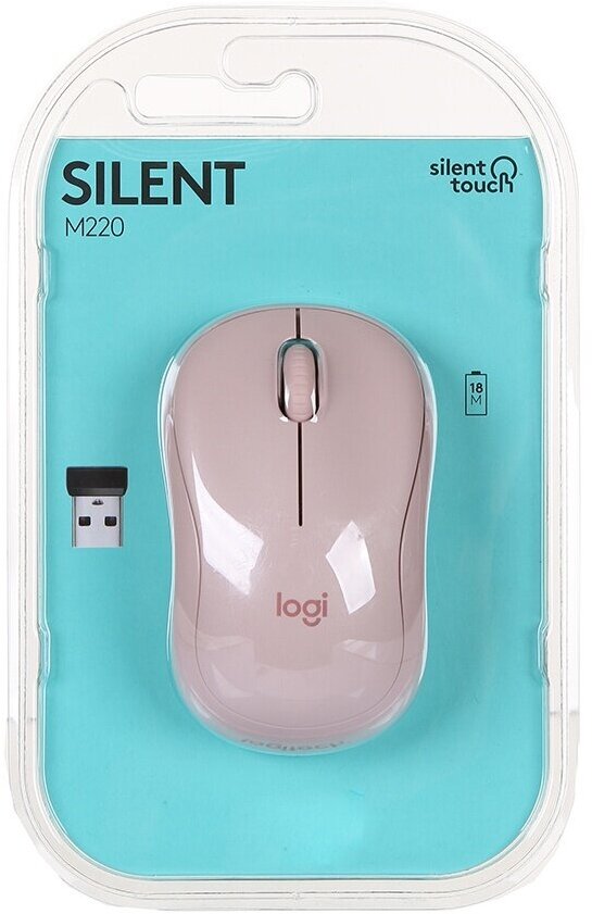 Мышь Logitech M220 Silent Rose 910-006129