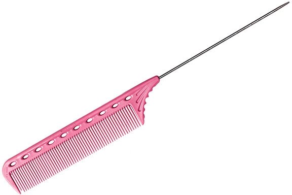 Y.S.PARK Расчёска с металлическим хвостиком гибкая розовая Y. S. PARK