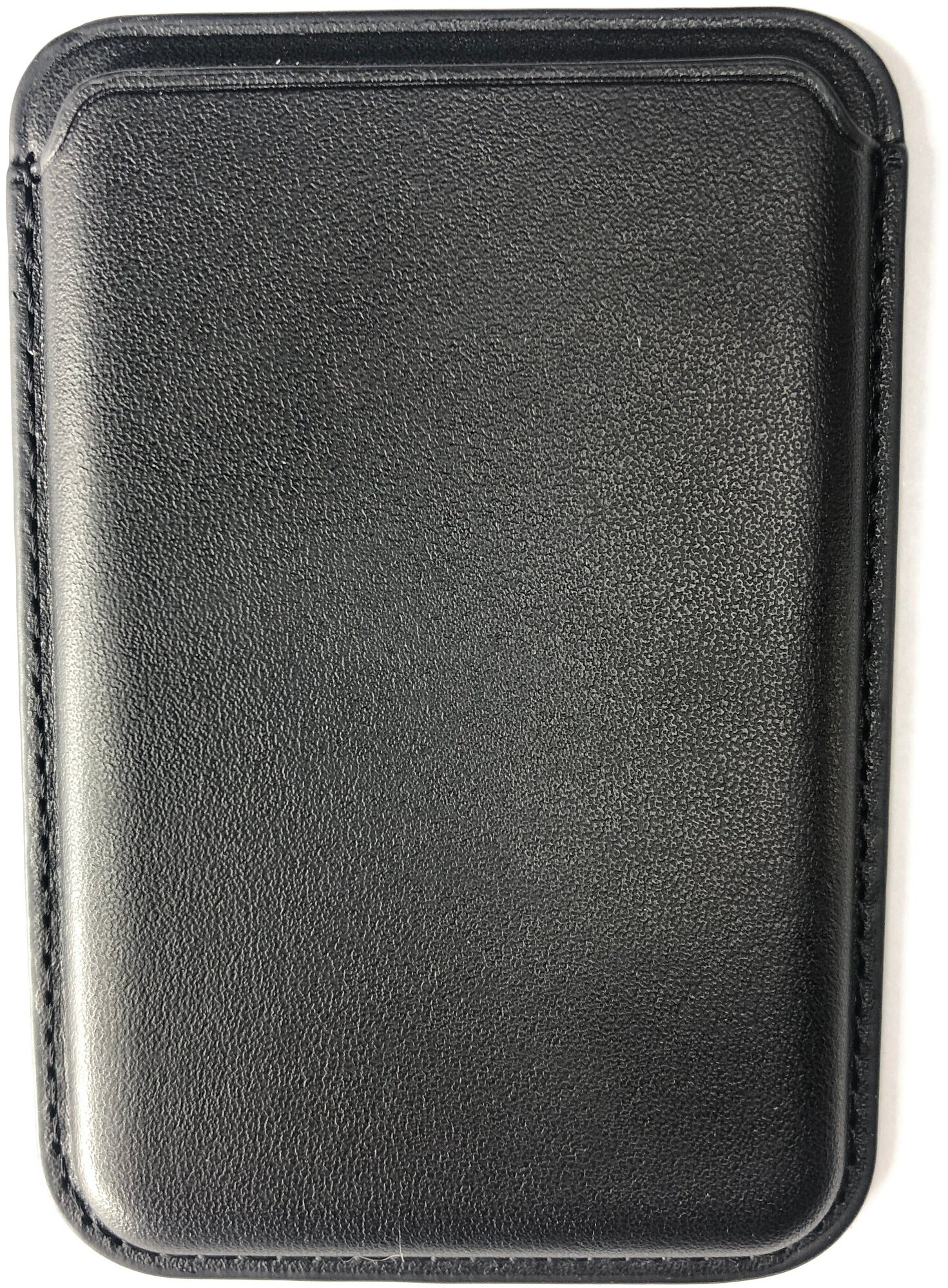 Кожаный чехол-бумажник для карт и визиток / Черный / Картхолдер MagSafe для Телефона
