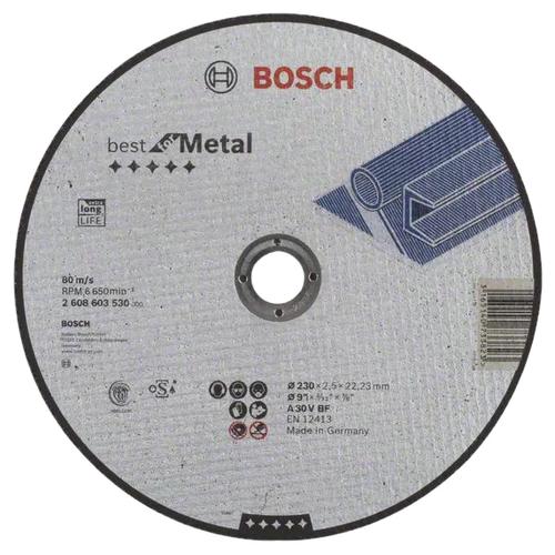 Диск отрезной BOSCH Best for Metal 2608603530, 230 мм 1 шт.