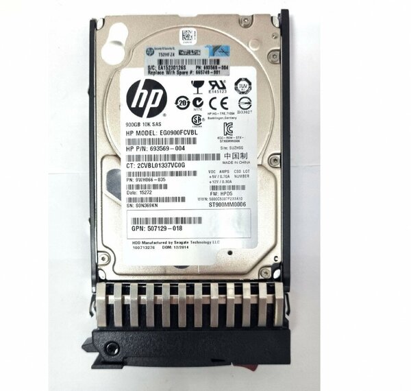 Жесткий диск HP 900GB SAS - 10K, 6Gb/sec, SFF HDD [693569-004]