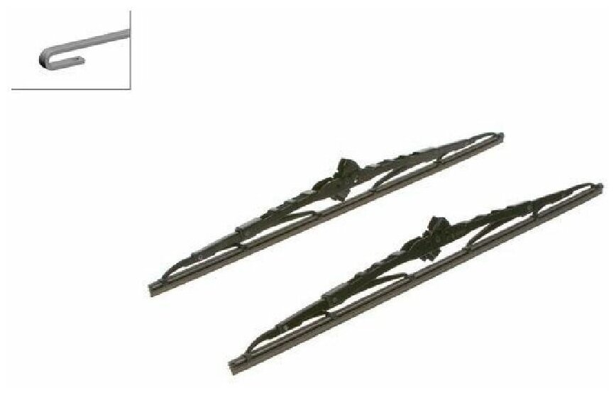 Щетки стеклоочистителя каркасные Eco 450/450мм крепление Hook, BOSCH 3397005159