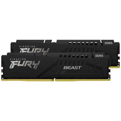 Оперативная память для компьютера Kingston FURY Beast Black DIMM 32Gb DDR5 6000 MHz KF560C40BBK2-32 1731200₽