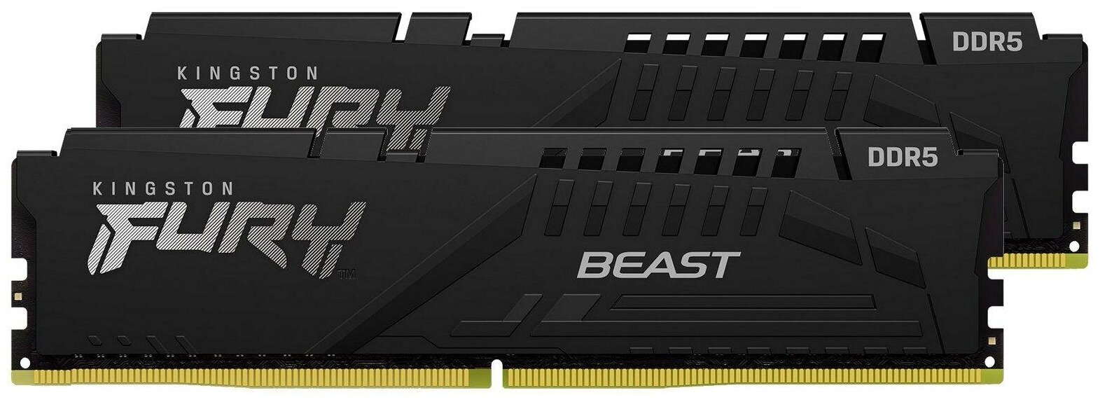 Оперативная память для компьютера Kingston FURY Beast Black DIMM 32Gb DDR5 5600 MHz KF556C40BBK2-32