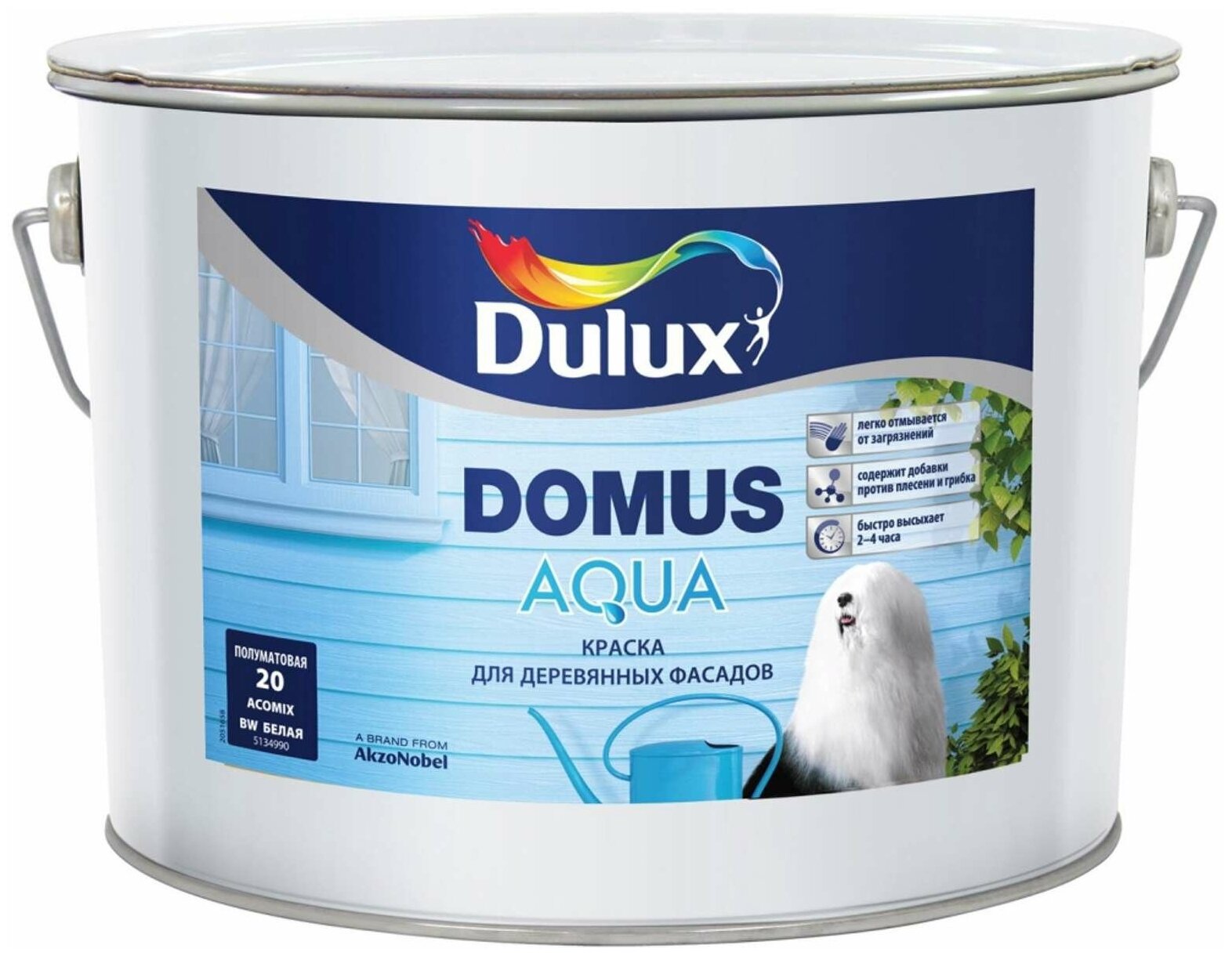 фото Краска акриловая Dulux Domus Aqua