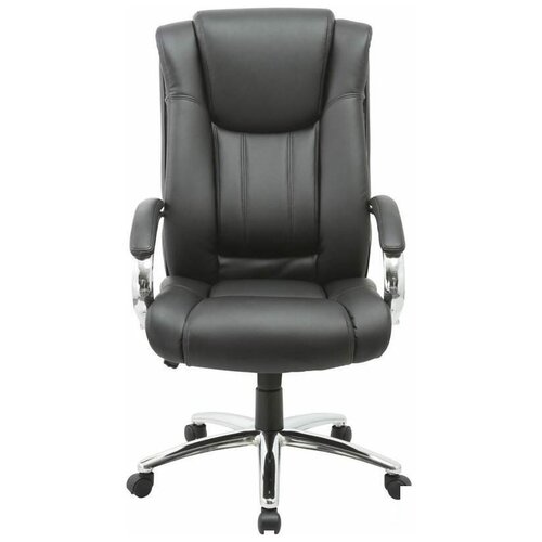 Кресло для руководителя Easy Chair 561 TR черное (рециклированная кожа с компаньоном, металл), 716345