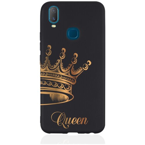 Черный силиконовый чехол MustHaveCase для Vivo Y11 Парный чехол корона Queen черный силиконовый чехол musthavecase для vivo y35 парный чехол корона queen