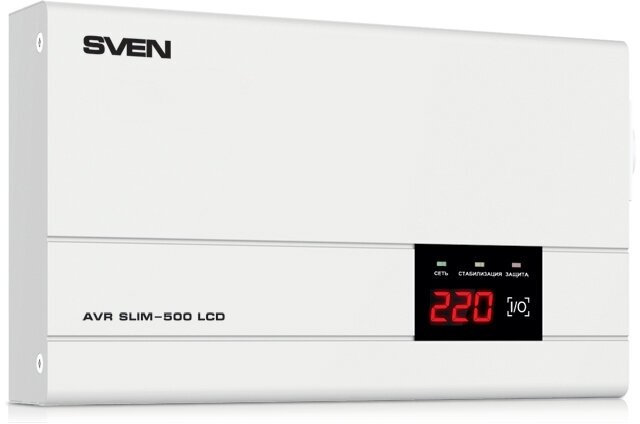 Стабилизатор Sven AVR SLIM 500 LCD SV-012809