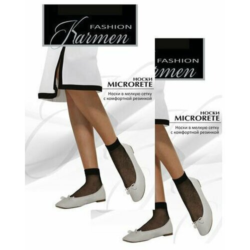 фото Носки karmen, 2 пары, 2 уп., размер 1-unica, черный