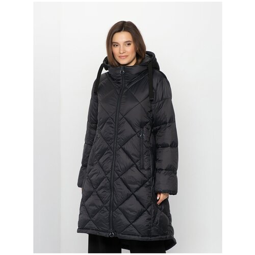 фото Удлиненная стеганная куртка женская, gerry weber, 650223-31089-11000, черный, размер - 38