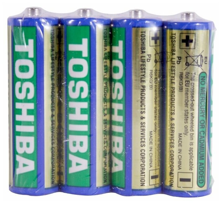 Батарейки Toshiba Heavy Duty R6 AA 1.5V 4шт - фото №2